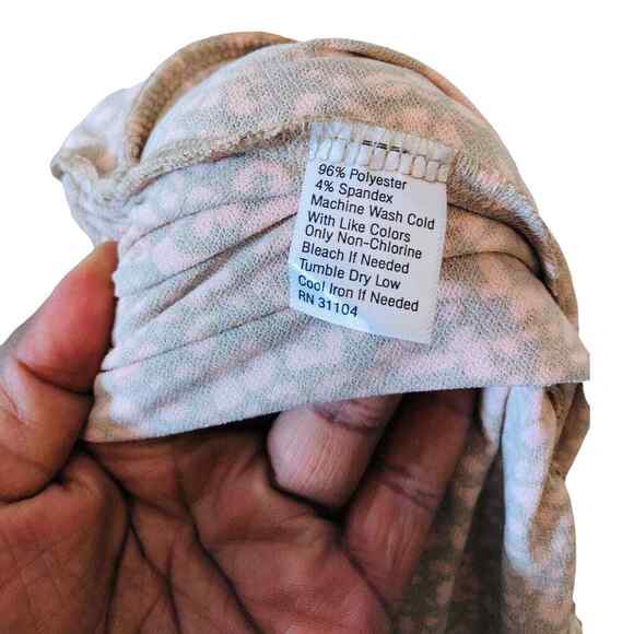 NWT Madison Womens Animal Print Romper Jumpsuit Wide Leg Relaxed Fit Coral XL - Picture 7 of 7